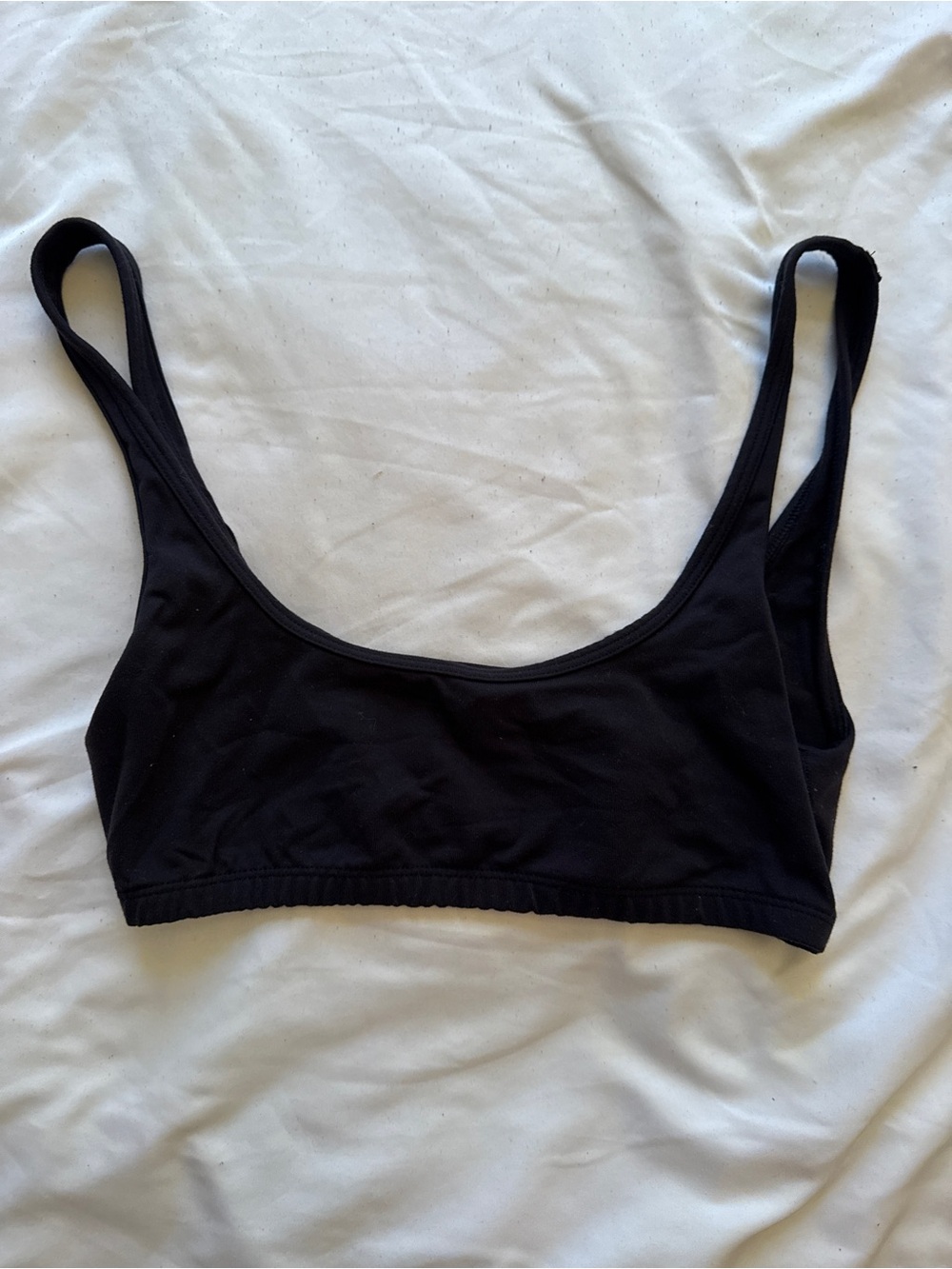 TNA Black Scoop Bralette Top